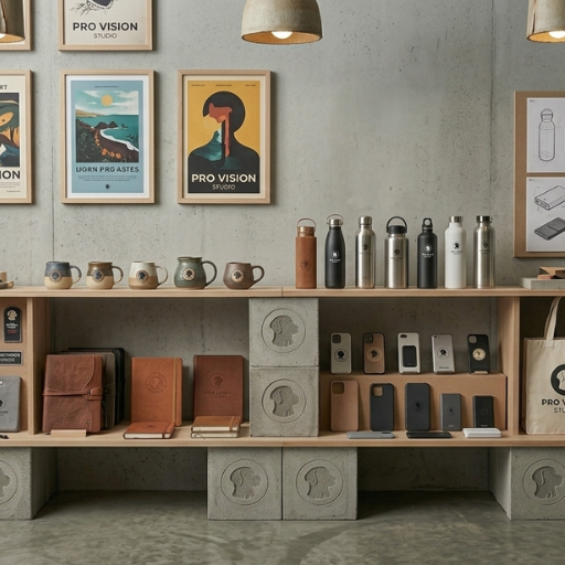 Objets de communication et goodies design créés par notre agence de design Hérault